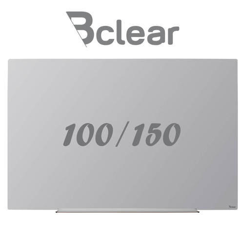 לוח זכוכית מחיק מגנטי תליה נסתרת אפור 150×100 ס"מ – Bclear