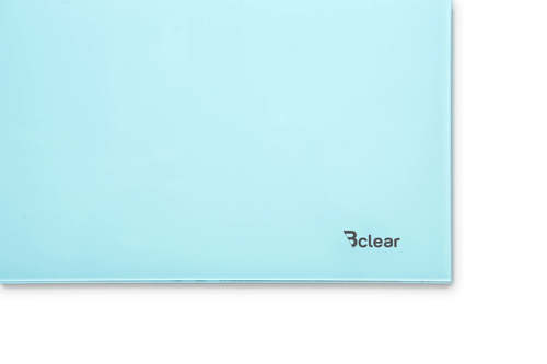 לוח מחיק זכוכית מגנטי צבע תכלת 60x60 ס"מ מסדרת Bclear mini תמונה ללא מיודת