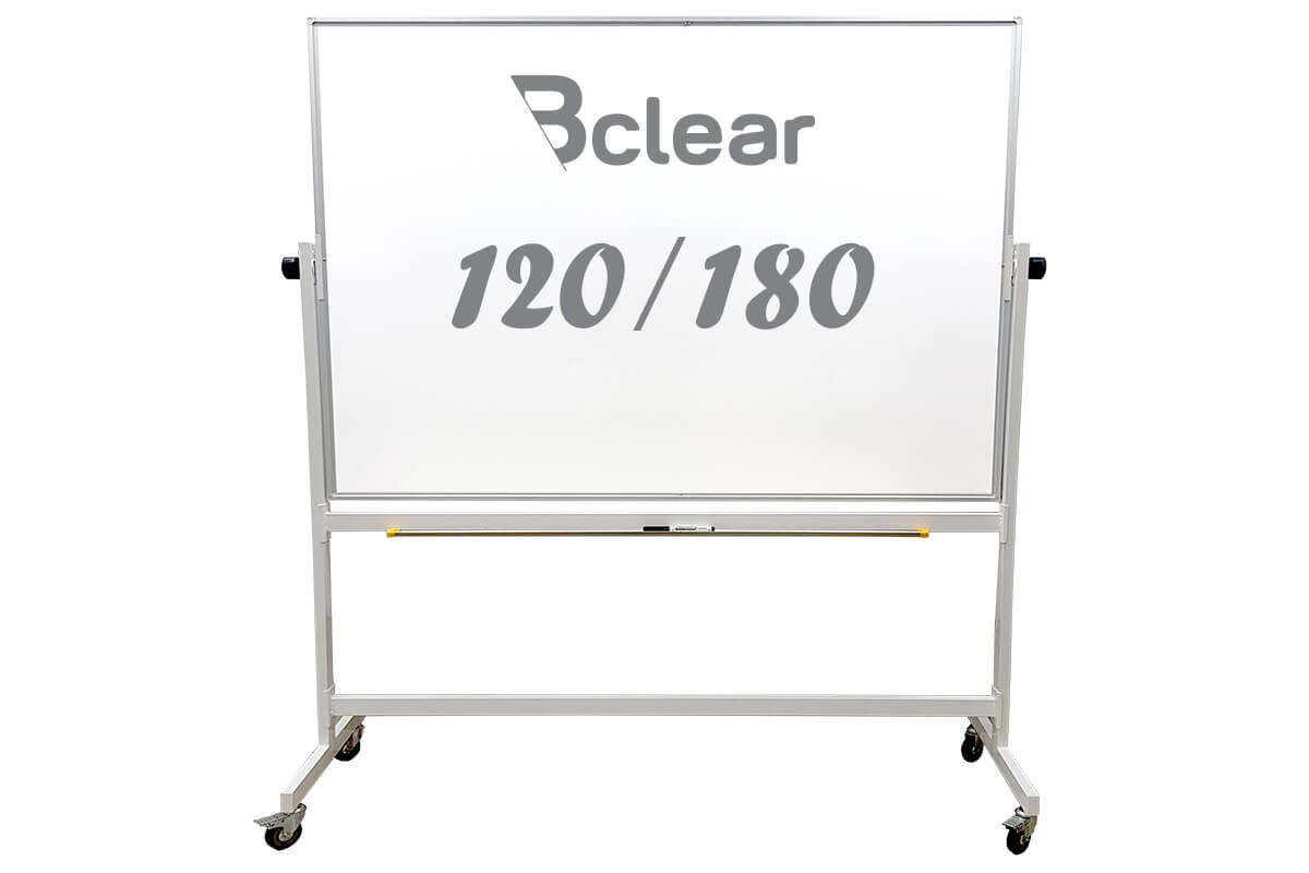 לוח נייד מחיק לבן מגנטי, דו-צדדי 180×120 ס"מ פרימיום – Bclear