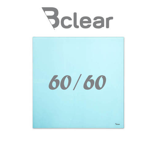 לוח זכוכית מחיק מגנטי מיני תכלת 60×60 ס"מ – Bclear Mini