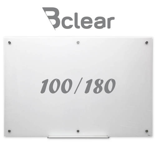 לוח זכוכית מחיק מגנטי 100x180 ס''מ לבן - Bclear