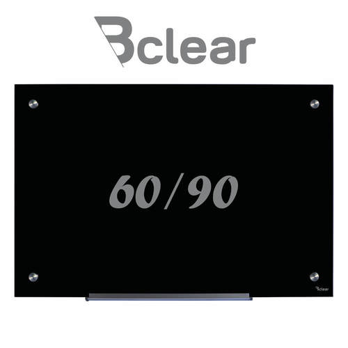 לוח מחיק זכוכית מגנטי שחור 60x90 ס"מ - Bclear