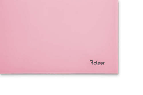 לוח מחיק זכוכית מגנטי צבע ורוד 40x60 ס"מ מסדרת Bclear mini תמונה ללא מידות