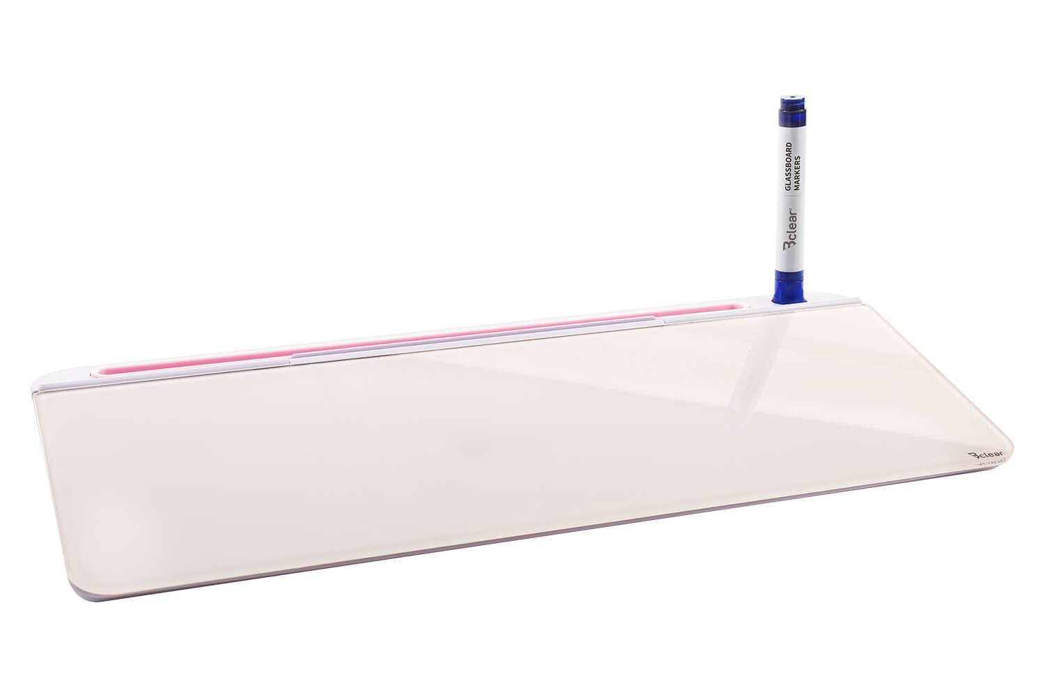 לוח זכוכית מחיק שולחני עם תא אחסון Bclear - סגול