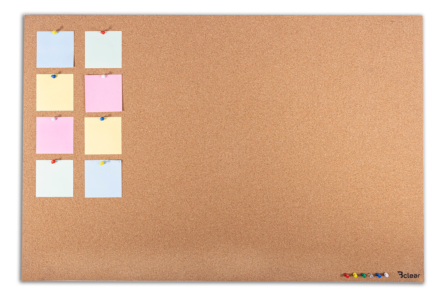 לוח שעם חום בהיר עם התקנה נסתרת, 90×60 לרוחב, Bclear