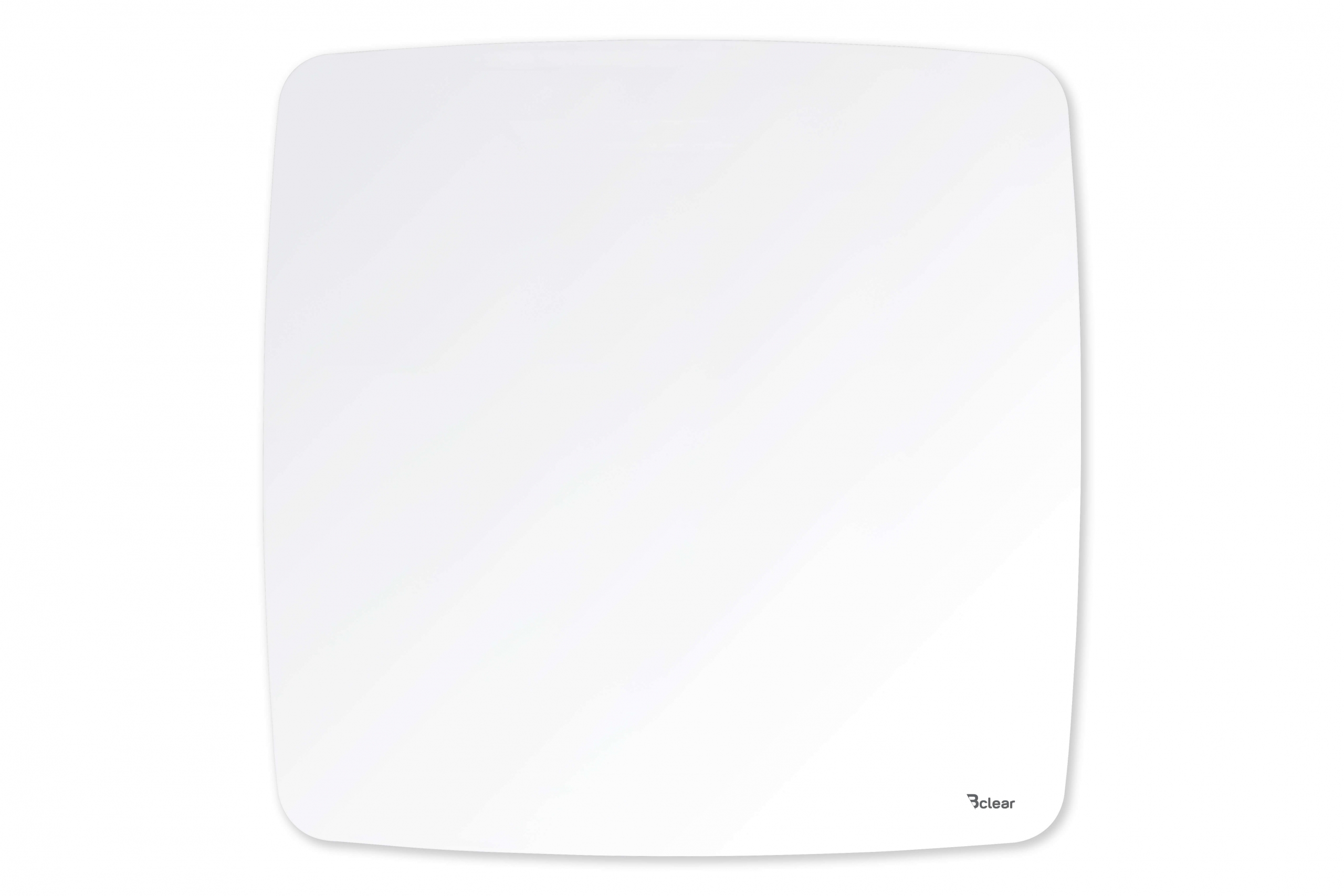 לוח זכוכית מחיק מגנטי מעוגל Bclear Shape לבן 85×85 ס"מ