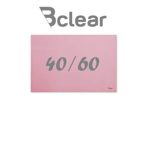 לוח זכוכית מחיק מגנטי מיני ורוד 60×40 ס"מ – Bclear Mini