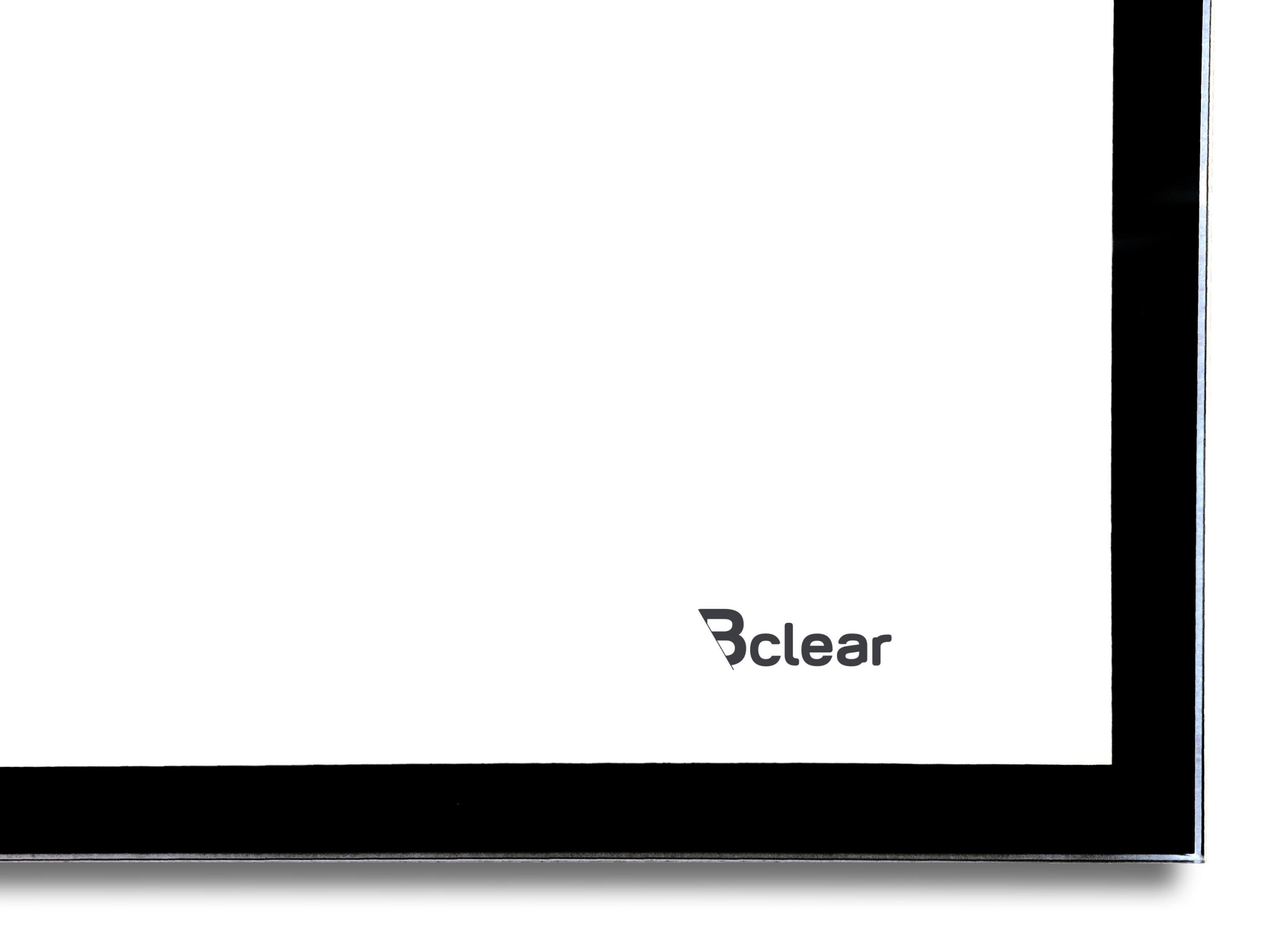 לוח זכוכית מחיק ומגנטי לבן משולב עם שחור 200×100 ס"מ – Bclear