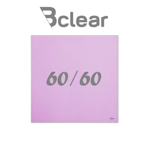 לוח זכוכית מחיק מגנטי מיני סגול 60×60 ס"מ – Bclear Mini