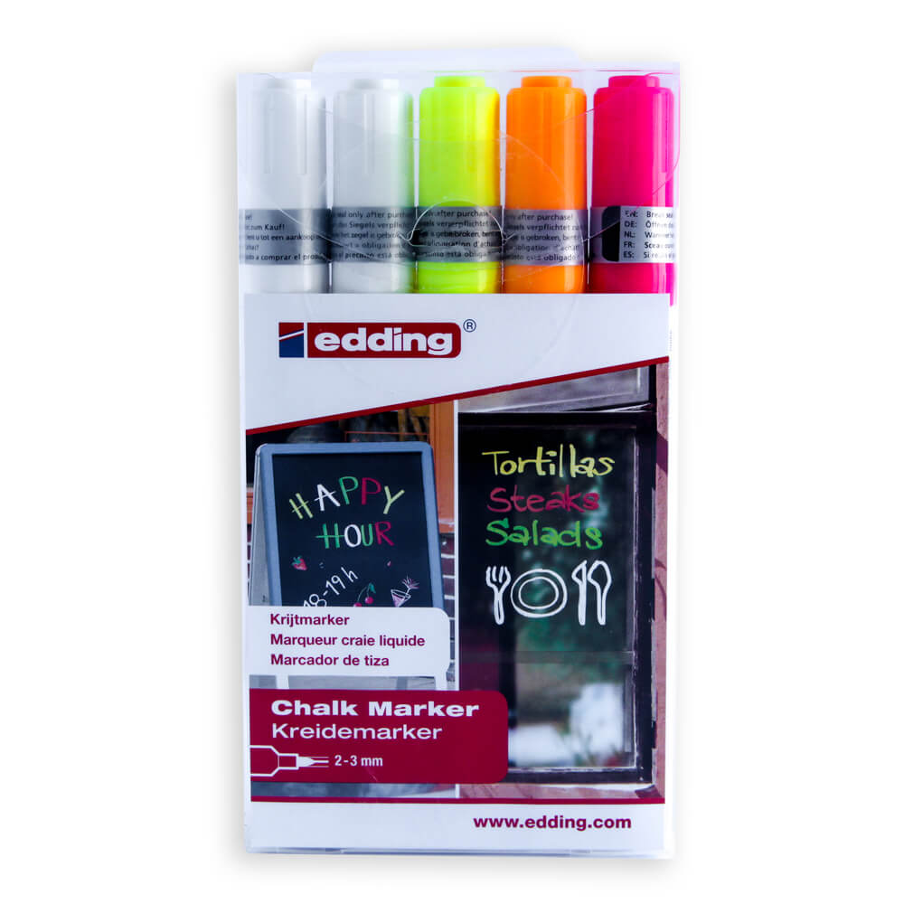 טושי גיר זוהרים ללוח שחור