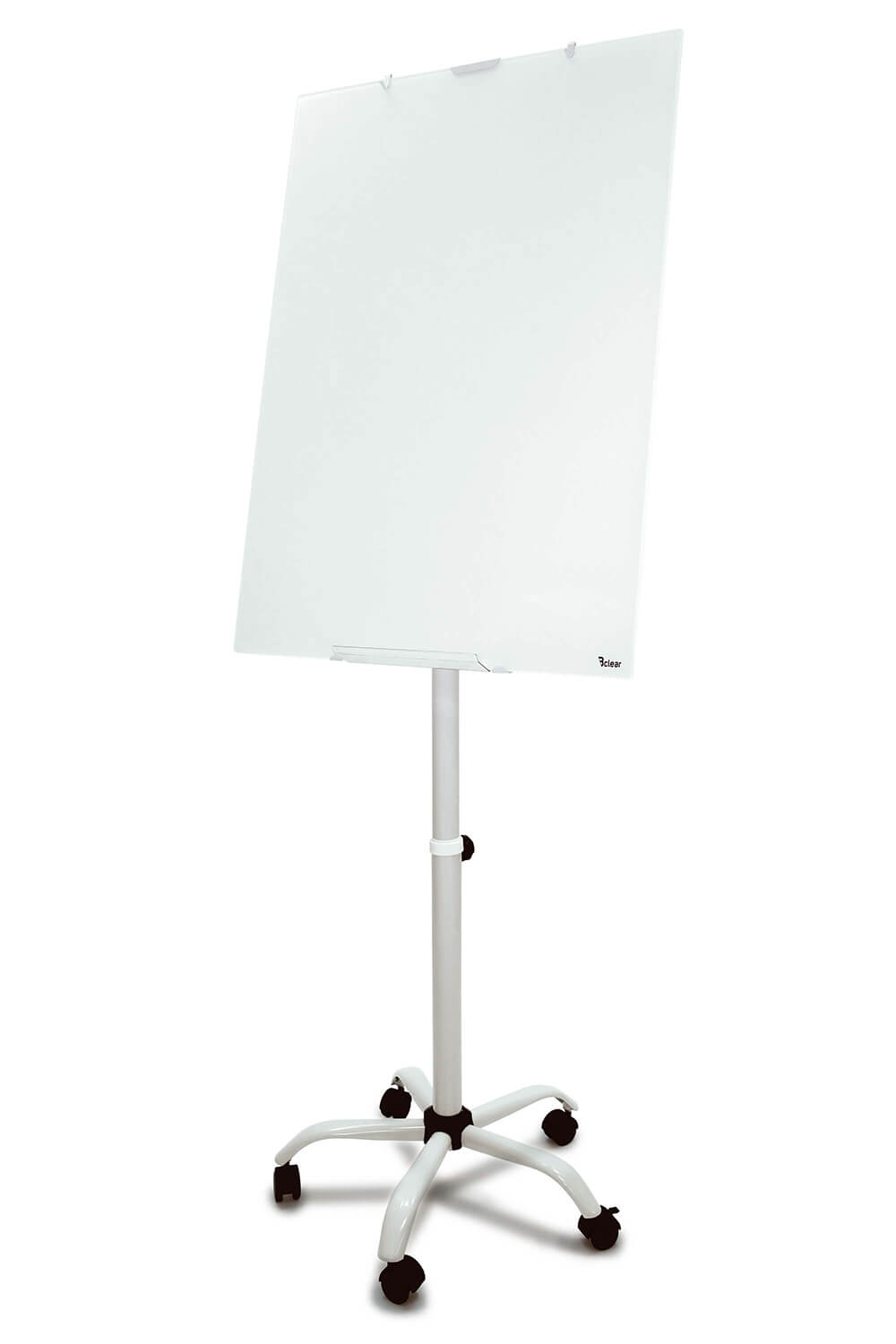 לוח נייד מחיק לבן מגנטי – זכוכית, רגל קרם, פליפצ'ארט – Bclear