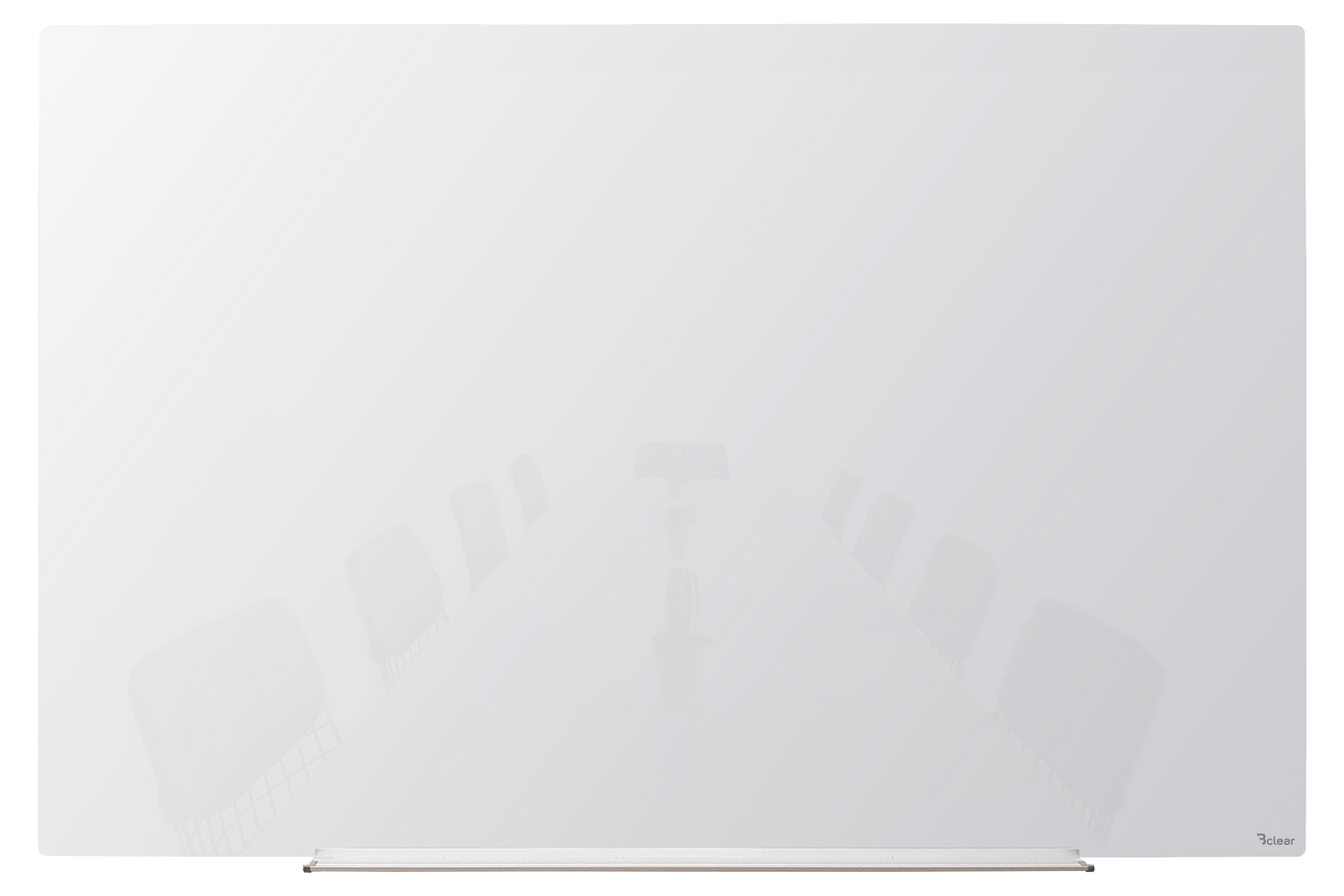לוח זכוכית מחיק מגנטי תליה נסתרת לבן 120×80 ס"מ – Bclear
