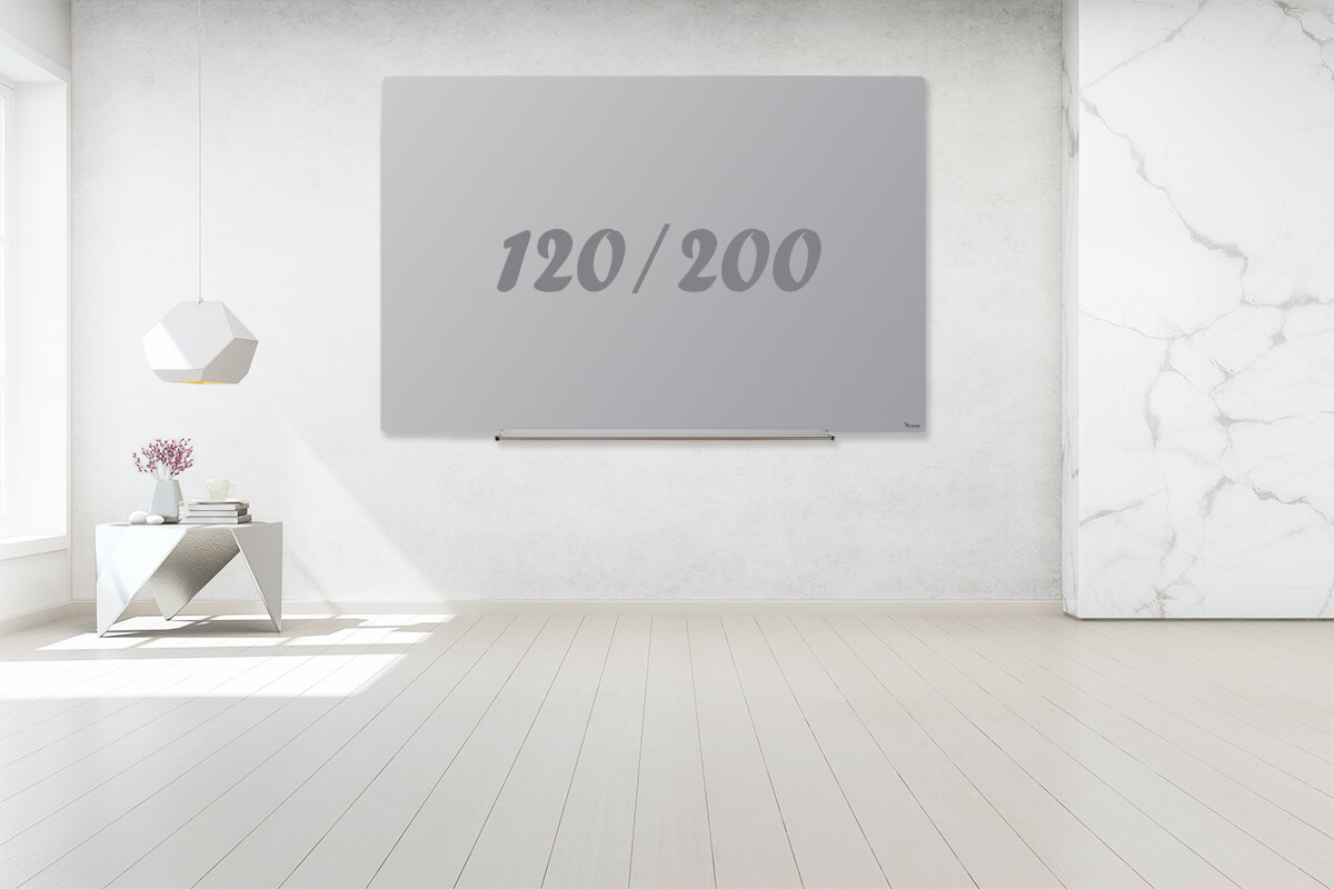 לוח מחיק תליה נסתרת אפור 120/200