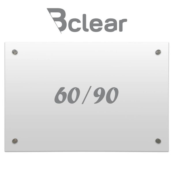 לוח זכוכית מחיק שקוף 90×60 ס"מ – Bclear