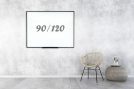 לוח מחיק מסגרת שחורה 90/120