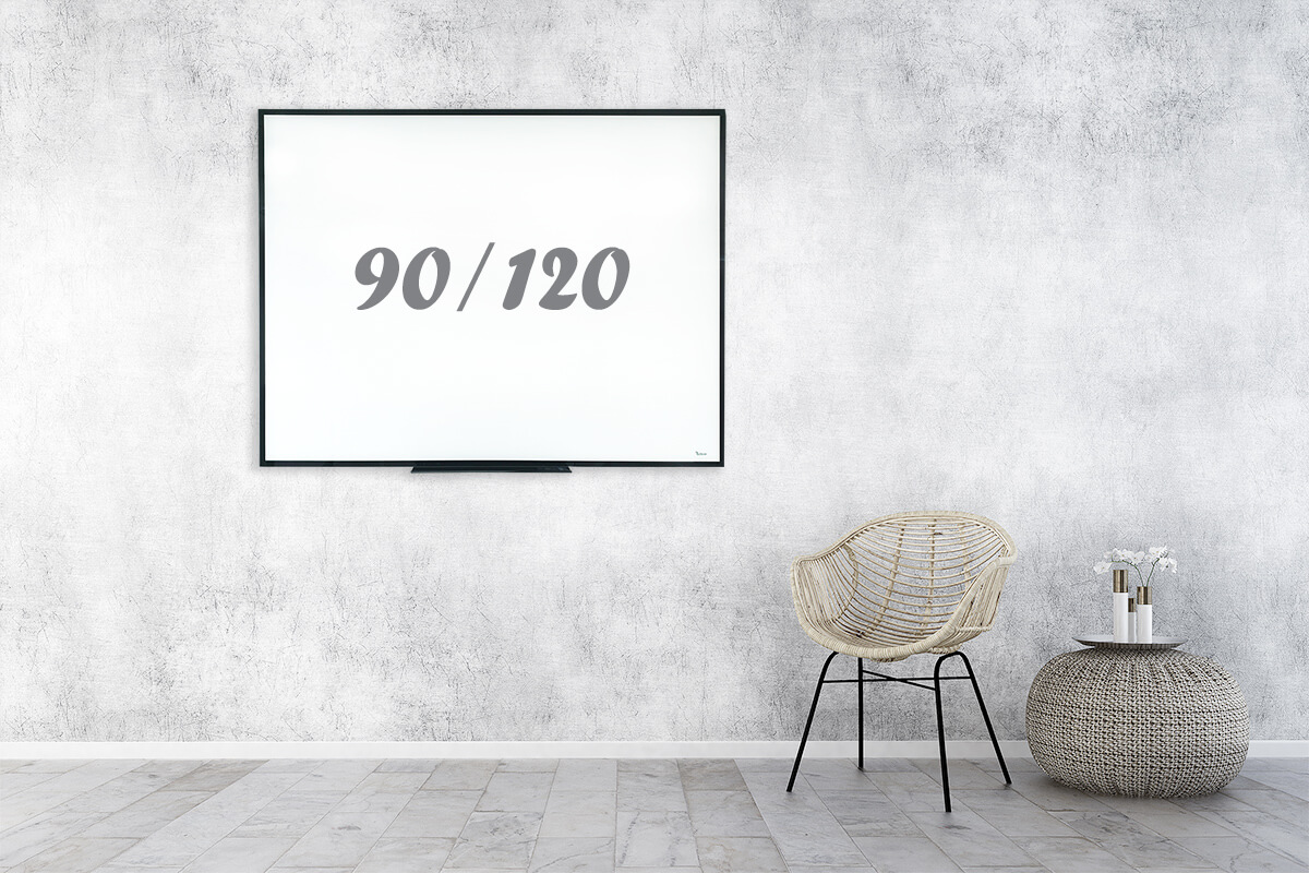 לוח מחיק מסגרת שחורה 90/120