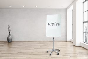 פליפצ'ארט רגל אפורה מידה 100/70