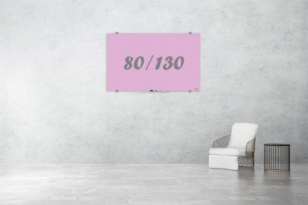 לוח זכוכית מחיק בצבע סגול 80/130