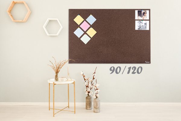 לוח שעם חום כהה עם התקנה נסתרת, 120×90 לרוחב, Bclear