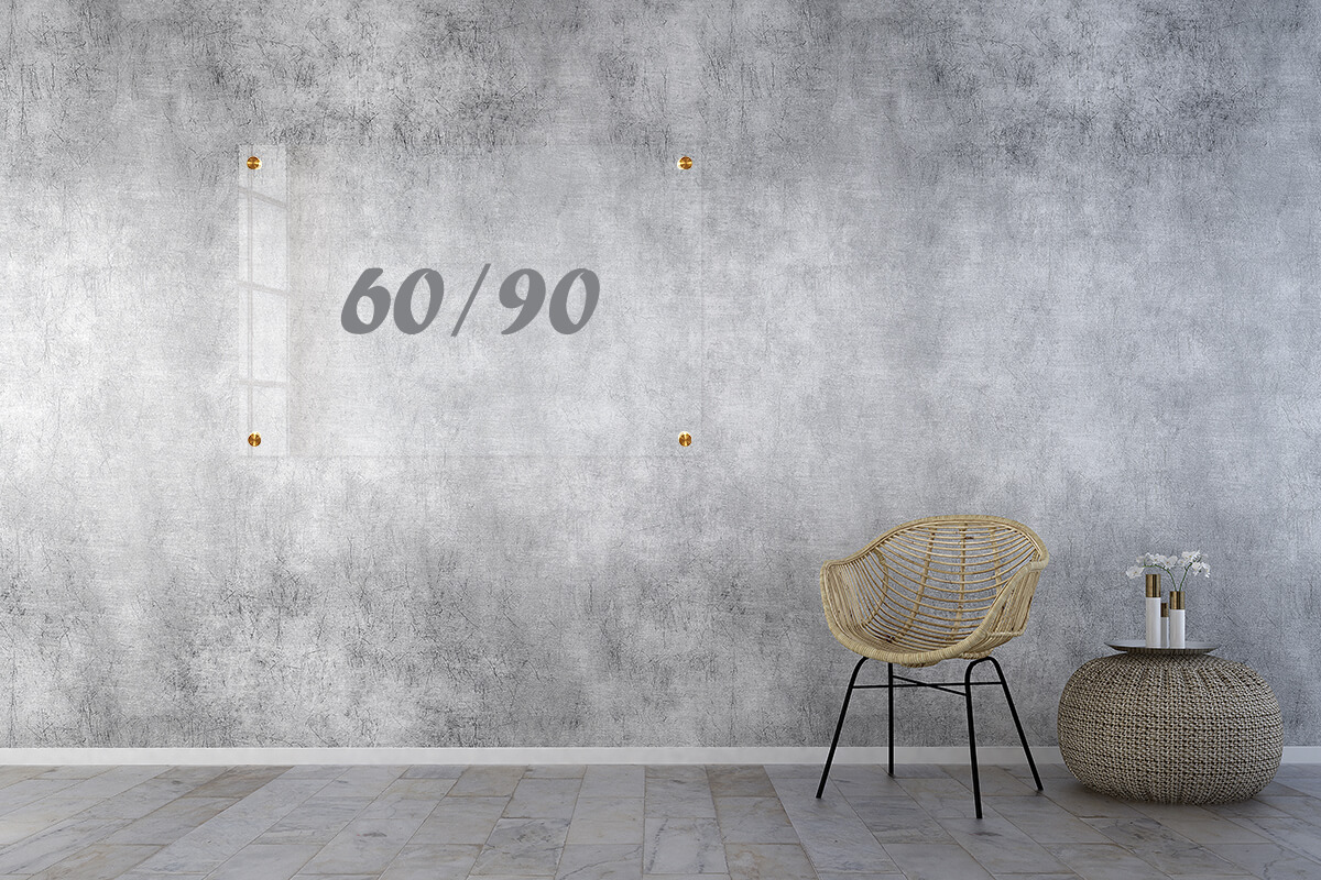 לוח זכוכית שקוף 60x90